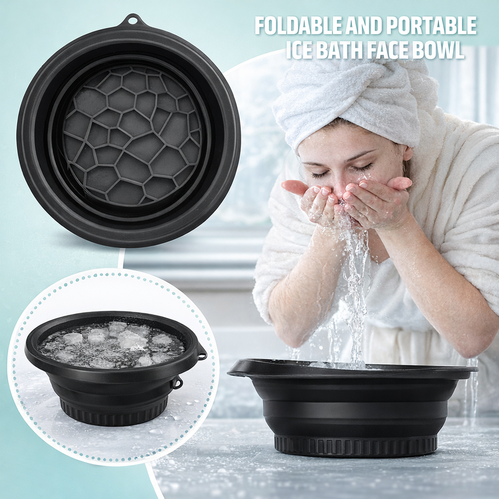 Ice Face Therapy Bowl - Collapsible silicone For Skin Tightening & Glow
