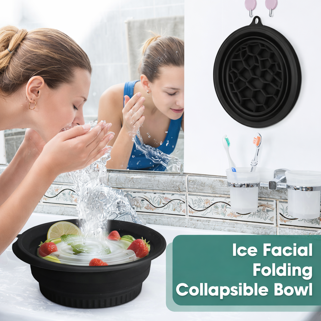 Ice Face Therapy Bowl - Collapsible silicone For Skin Tightening & Glow