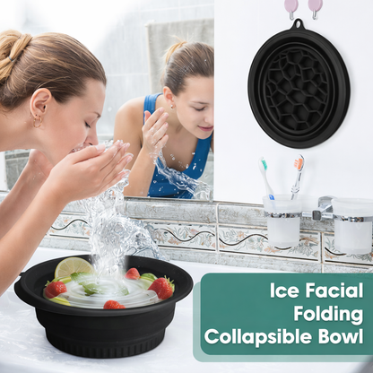 Ice Face Therapy Bowl - Collapsible silicone For Skin Tightening & Glow