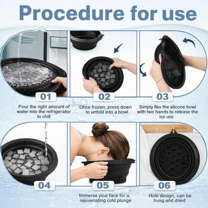 Ice Face Therapy Bowl - Collapsible silicone For Skin Tightening & Glow