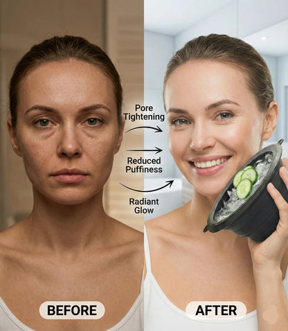Ice Face Therapy Bowl - Collapsible silicone For Skin Tightening & Glow